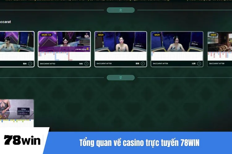 Tổng quan về casino trực tuyến 78WIN