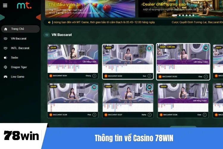 Thông tin về Casino 78WIN